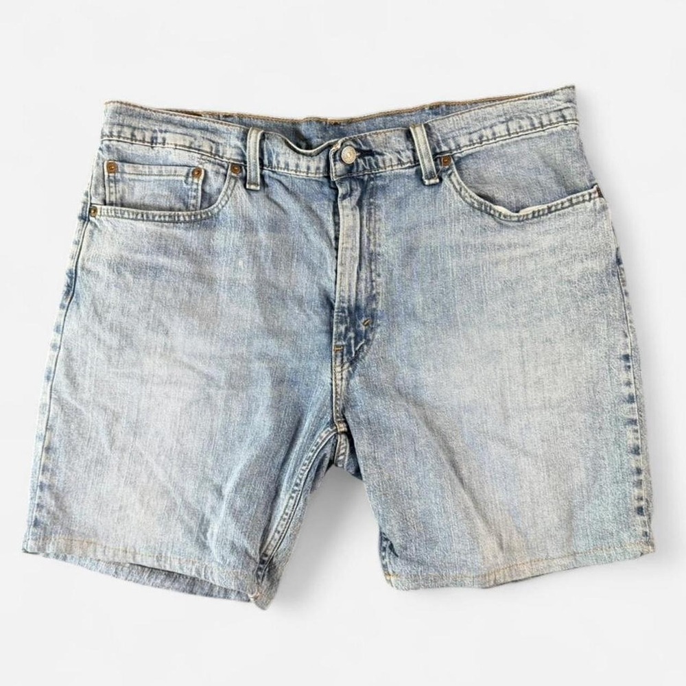 Levi's 405 Light Wash Denim Shorts Relaxed Y2K Style Size 38